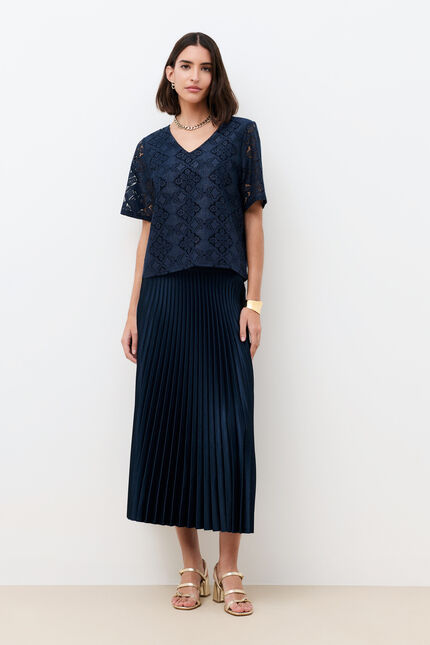 T-shirt Tagathe bleu marine femme