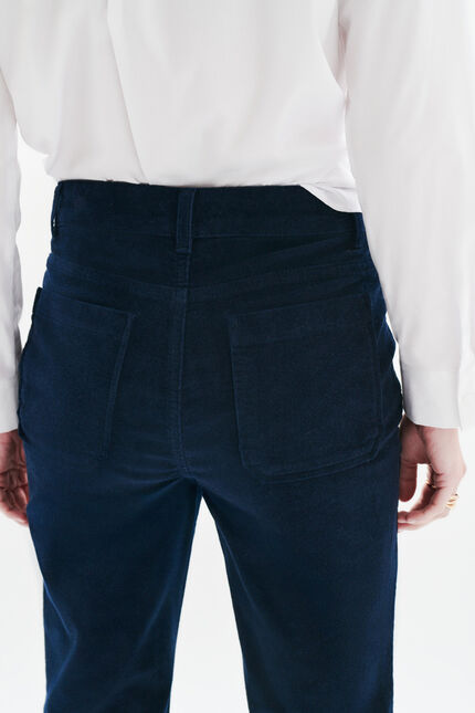 Pantalon pelley bleu marine femme