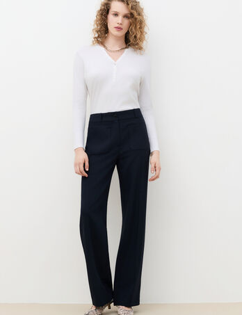 Broek Pelleyville marineblauw vrouw