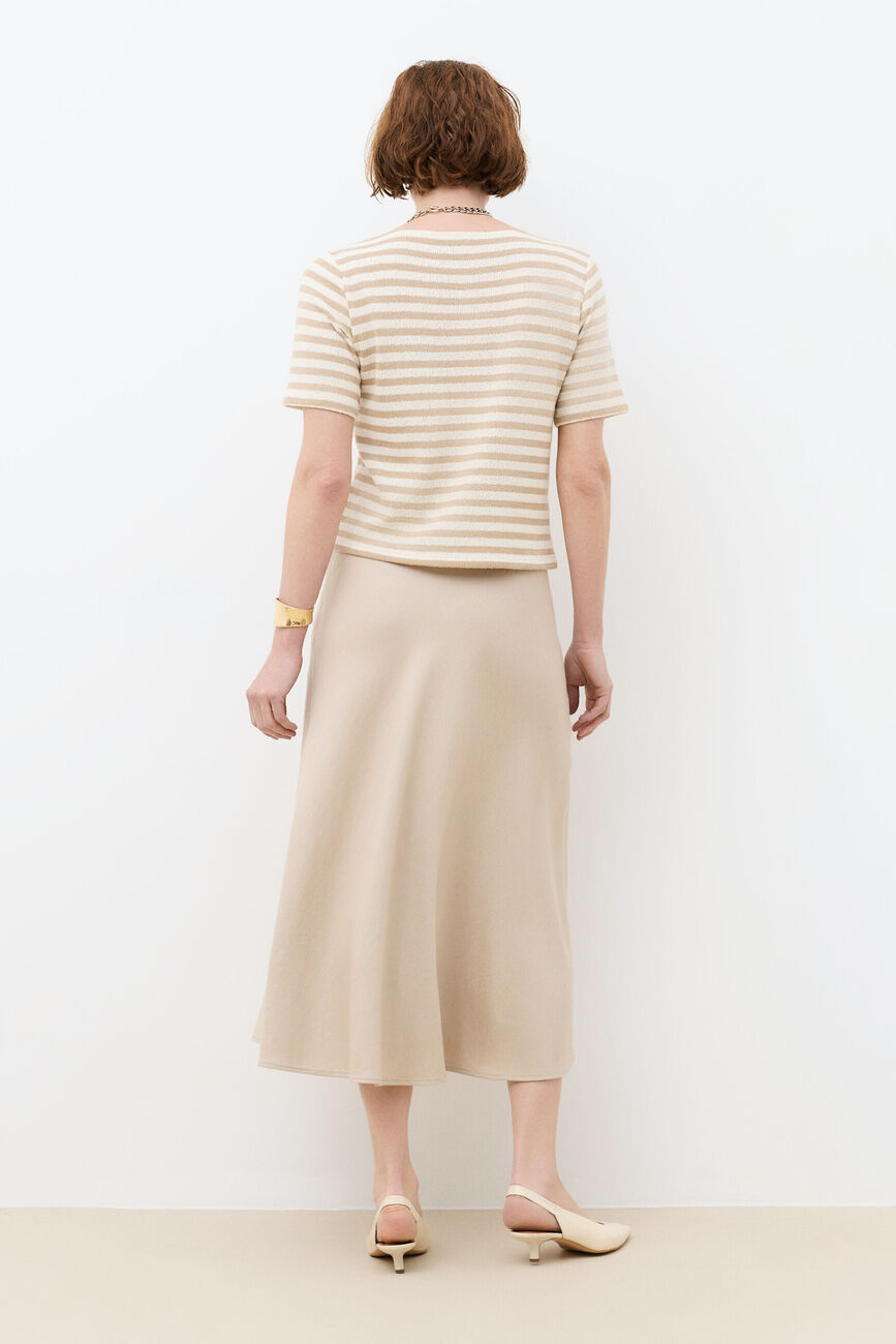 Maglietta Tmidi marrone cognac donna