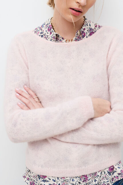 Pull Mvittoria rose clair femme