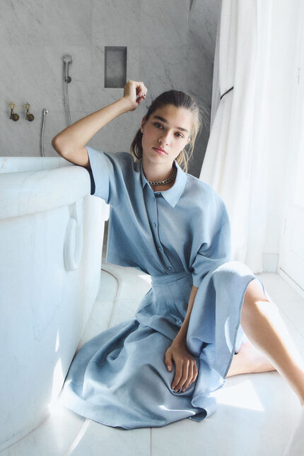 Jupe Joline bleu clair femme