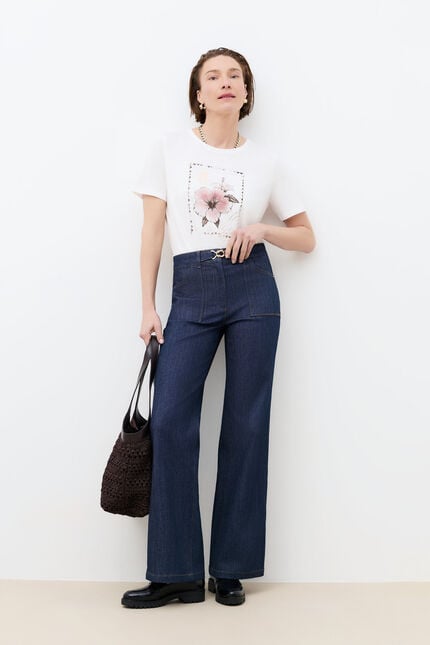 Camiseta Tim-Stamp castanho mulher