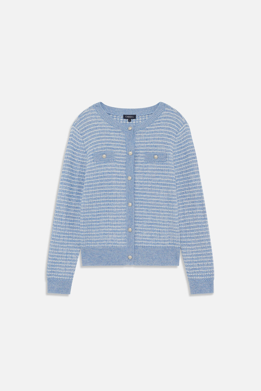 Chaleco Mleonie denim azul beb&eacute; mujer