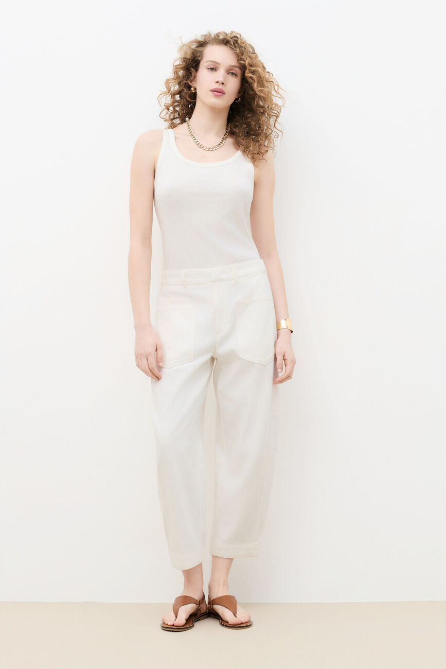 Broek Plouchy ecru vrouw