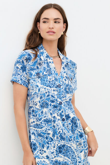 Robe Rlaureen2 bleu femme