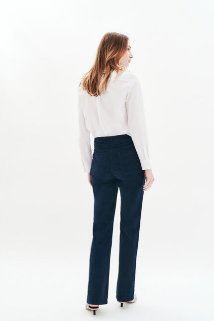 Pantalon pelley bleu marine femme