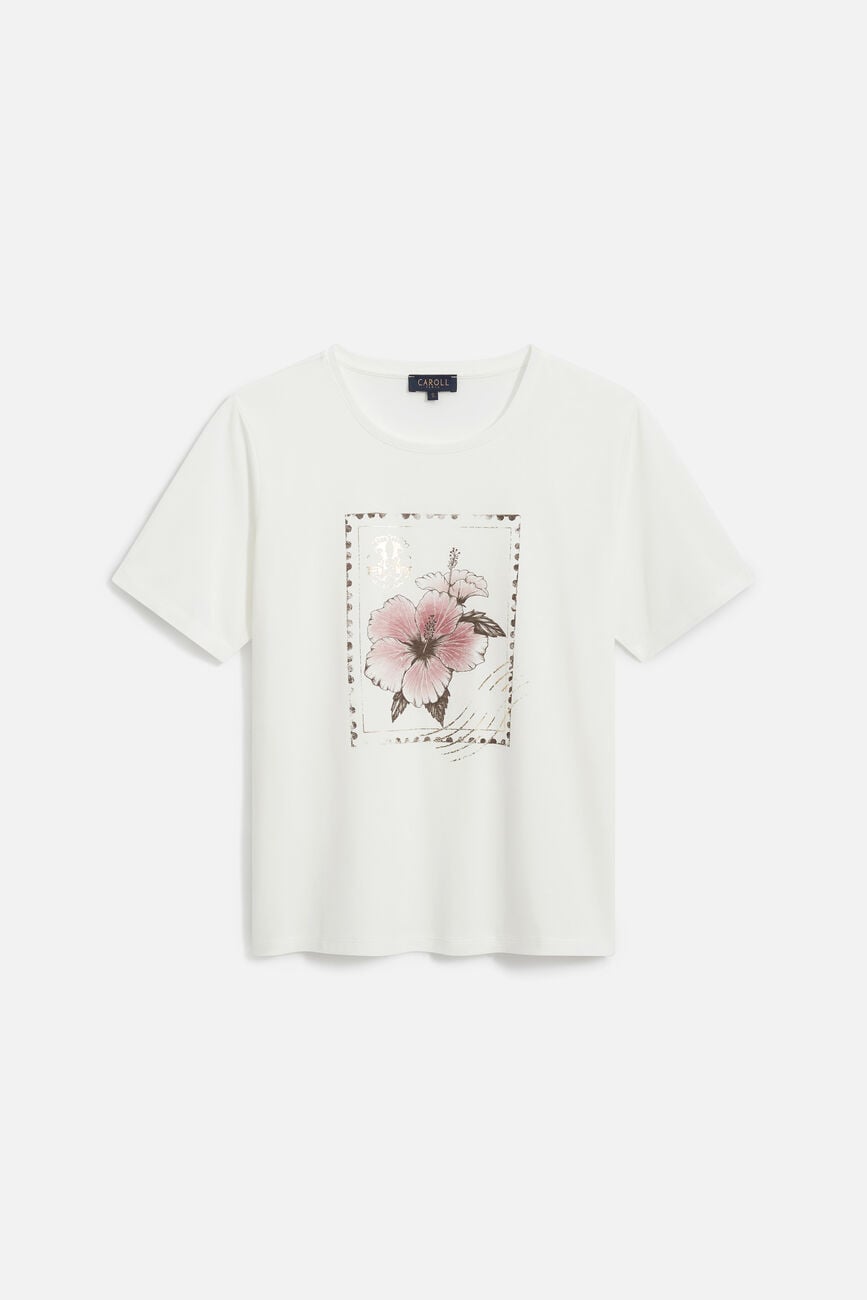 Camiseta Tim-Stamp castanho mulher