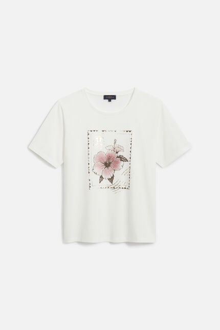 Camiseta Tim-Stamp castanho mulher