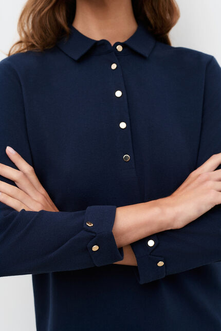 T-shirt Tagnes bleu marine femme