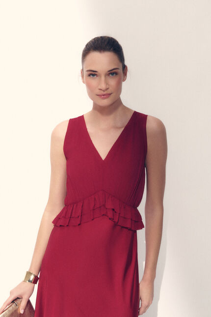 Robe Rconstance rose framboise femme