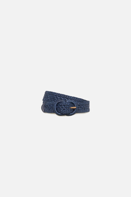 Ceinture Leoniera bleu marine femme