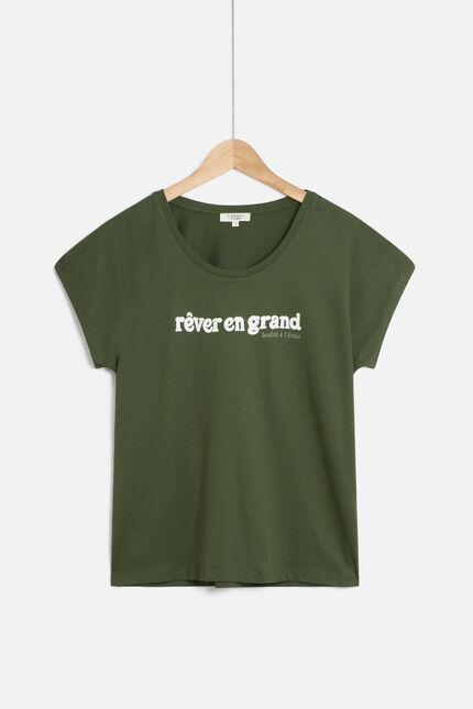 tshirt tolivia vert kaki femme