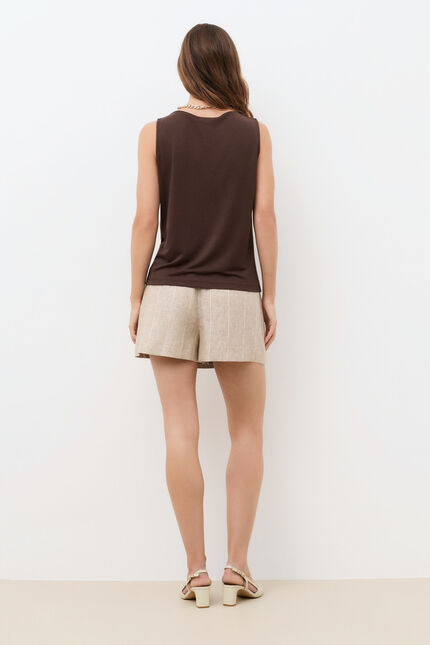 T-shirt Tbena marron fonc&eacute; femme