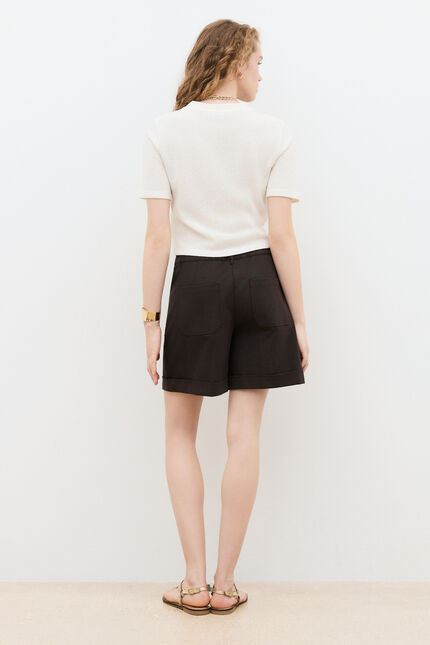 Short Sombrero marron fonc&eacute; femme