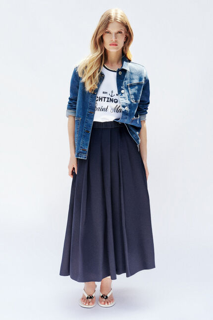 Jupe Jemilly bleu marine femme