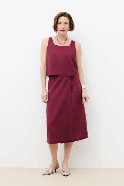 Jupe Joudy bordeaux femme