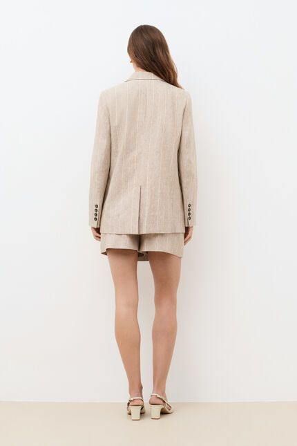 Veste Vesuve Stripe 100% lin sable femme