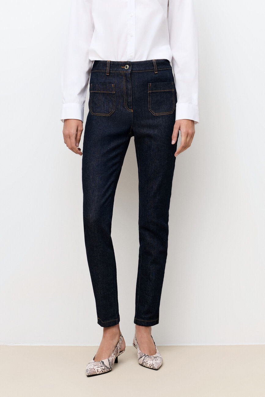 Trousers Pommydenim2 raw denim woman