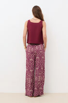 PandaLong Print 2 trousers burgundy woman