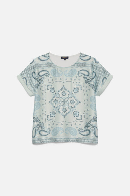 T-shirt Tmargerita-Scarf bleu pastel femme