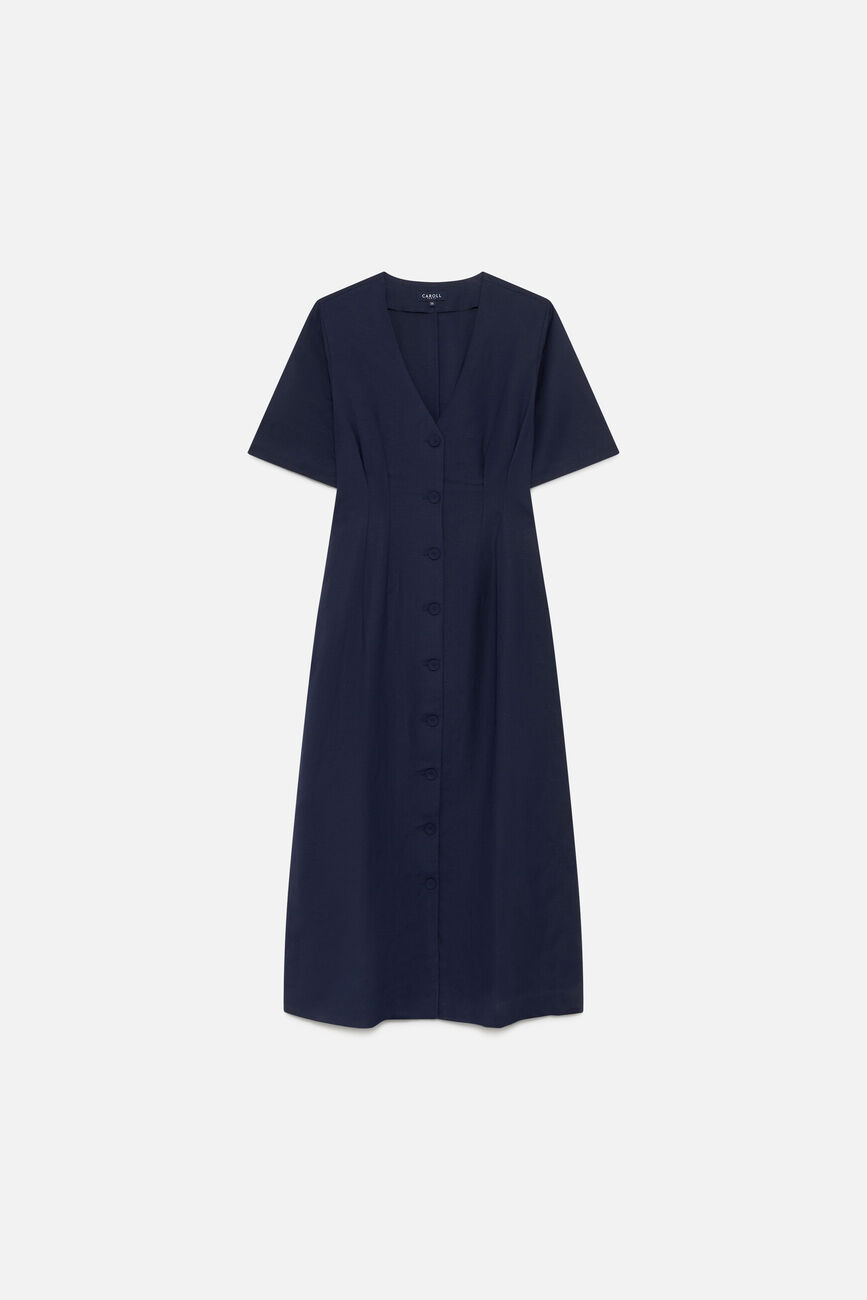 Vestido Rosaria azul-marinho mulher