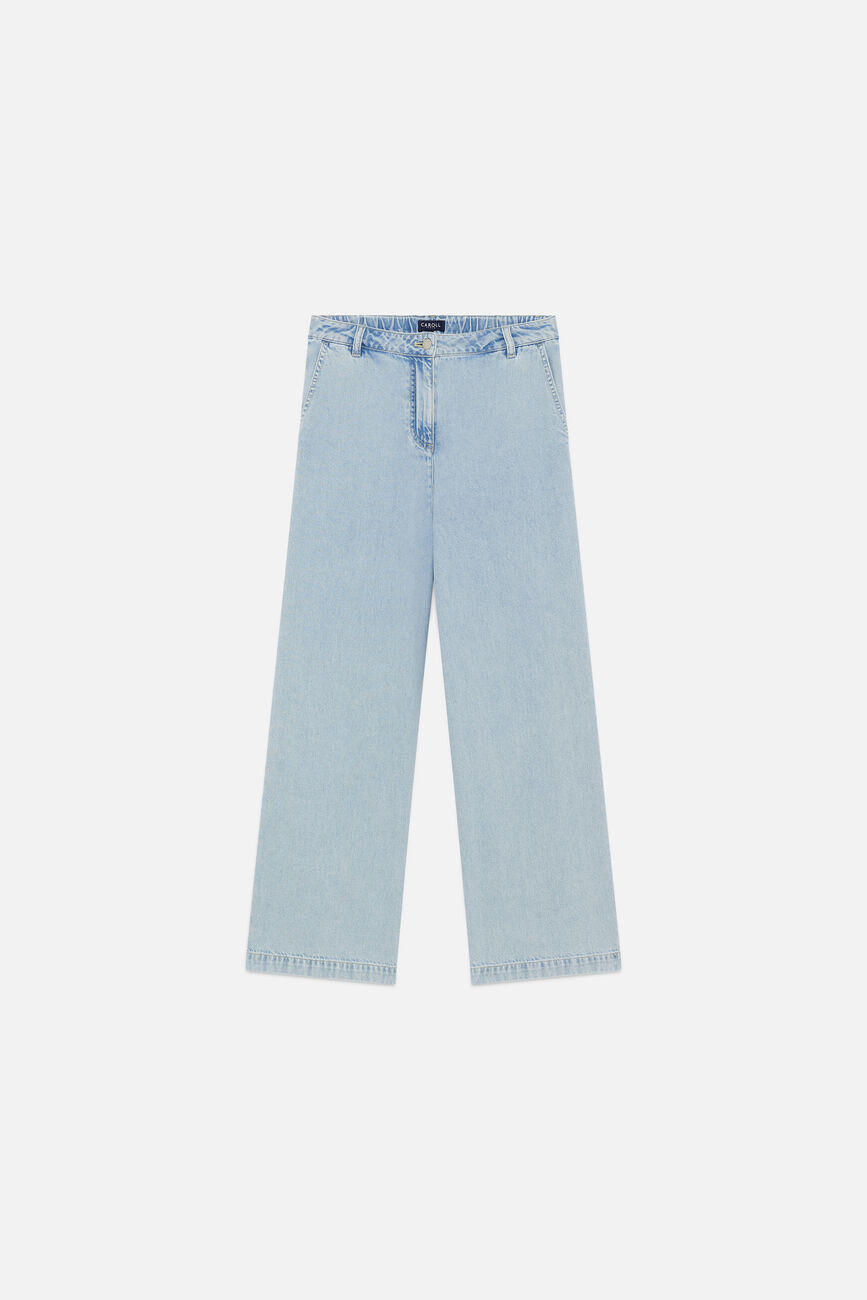 Pandidenim trousers sky blue woman