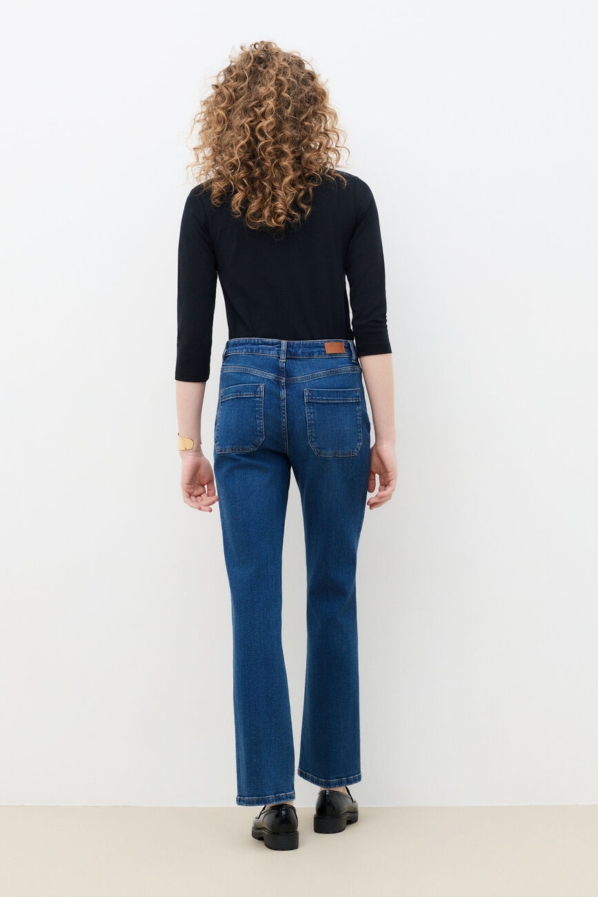 Pelley denim trousers stone denim woman