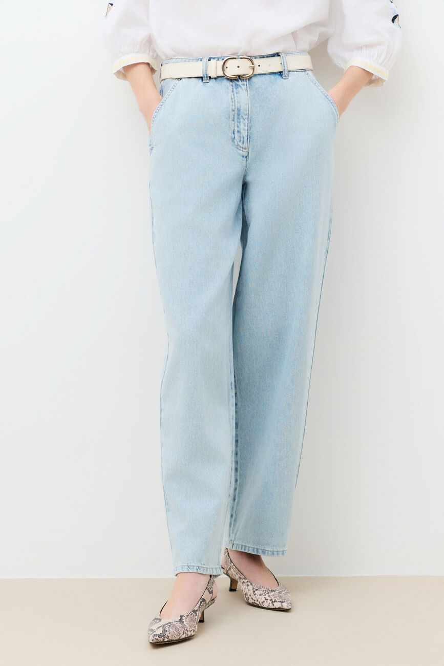 Polairodenim trousers baby blue denim woman