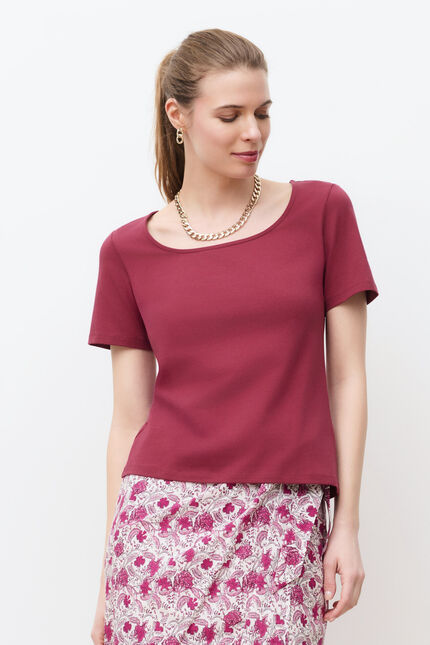 T-shirt Tvania rose framboise femme