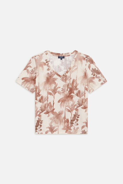 T-shirt T-Shrit Tjin-Palm creme femme