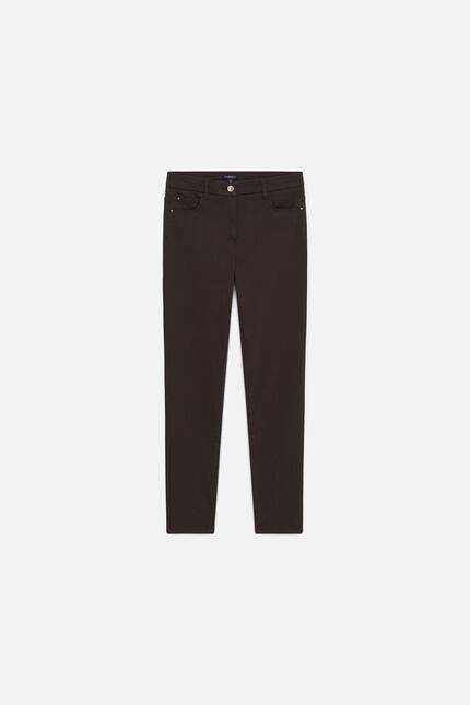pantalon tony marron fonc&eacute; femme