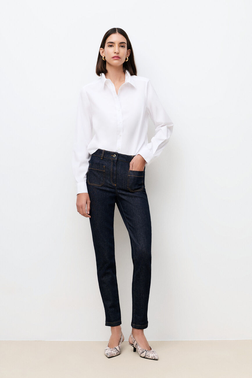 Trousers Pommydenim2 raw denim woman