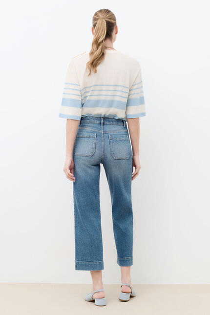 Pantalon Pelleycroppedj denim stone femme