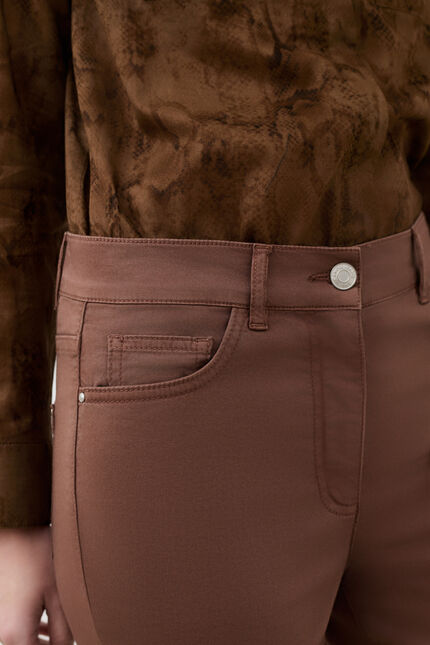 pantacourt mason marron femme