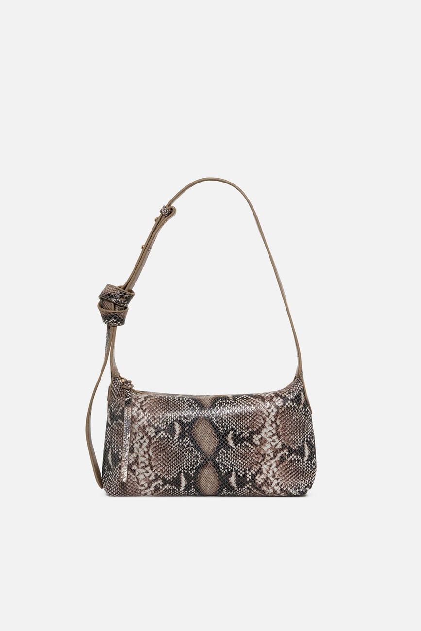 Soa bag in natural leather taupe woman