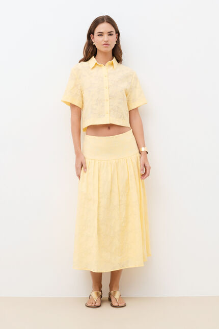 Jupe Jdanae jaune pastel femme