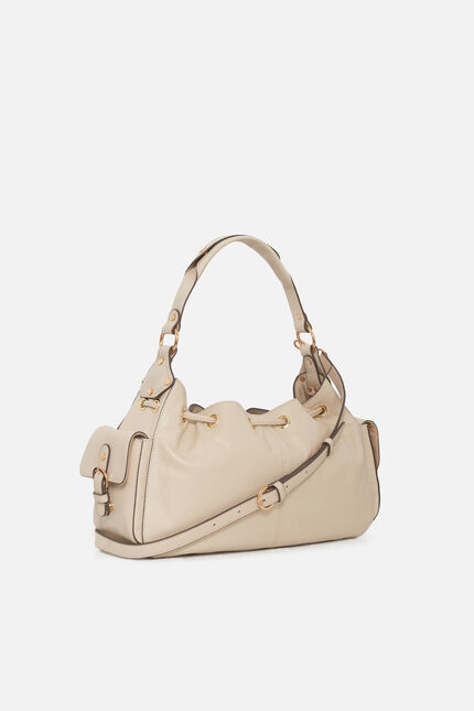 Sac Victoria en cuir naturel ivoire femme