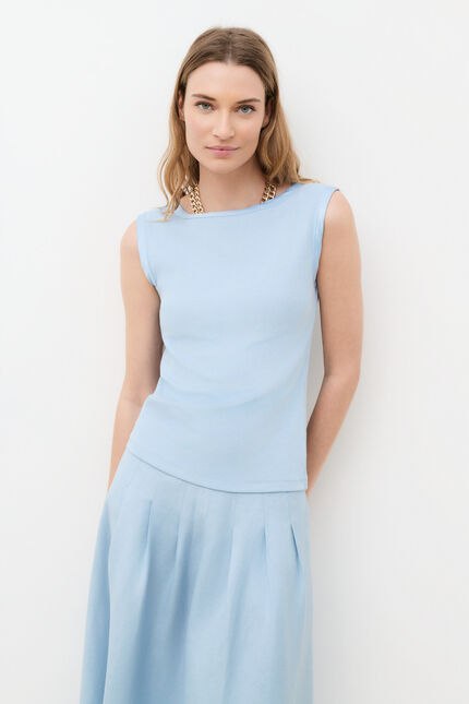 T-shirt Tluce bleu clair femme