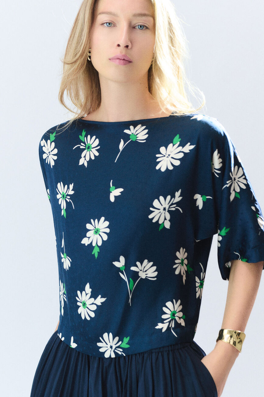 Camicia Cscarf blu navy donna