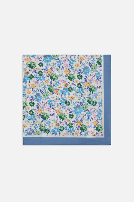 Foulard Lapreppy 100% soie bleu gris femme
