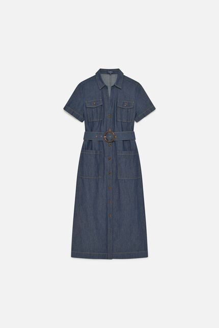 Robe Rlaurine2 denim double stone femme