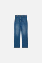 Pelley denim trousers stone denim woman