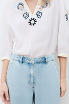Polairodenim trousers baby blue denim woman
