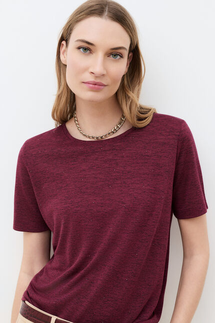 Camiseta Tmara burdeos mujer