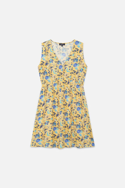 Robe Rtan jaune canari femme