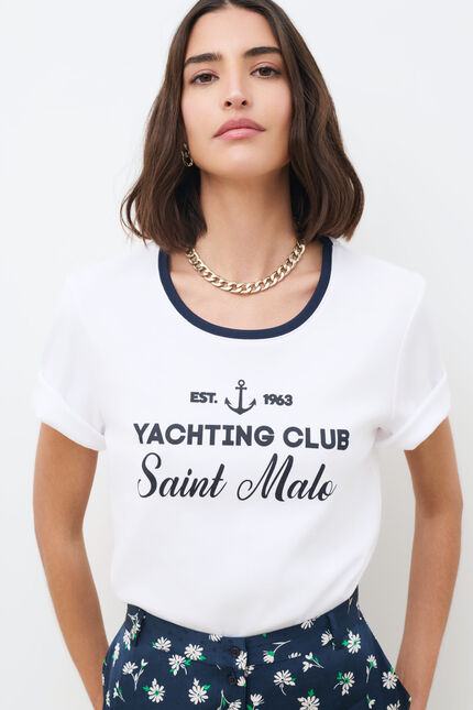 T-shirt Tim-Roland blanc femme