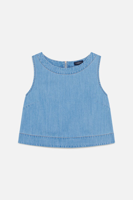 Chemise Cynthiana denim baby bleu femme