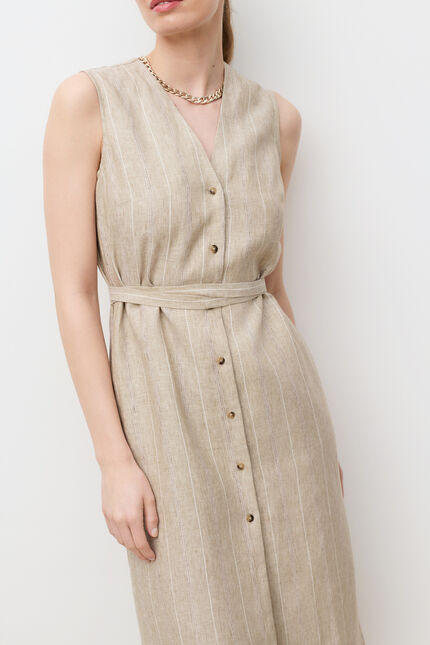Robe Rosine 100% lin sable femme