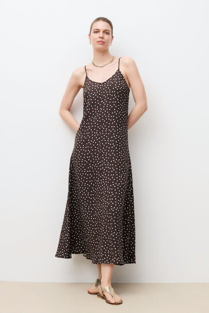 Robe Romalia marron chocolat femme